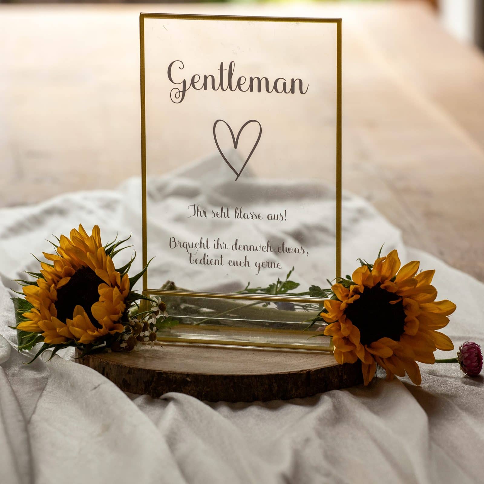 Notfall-Korb-Schild „Gentleman“